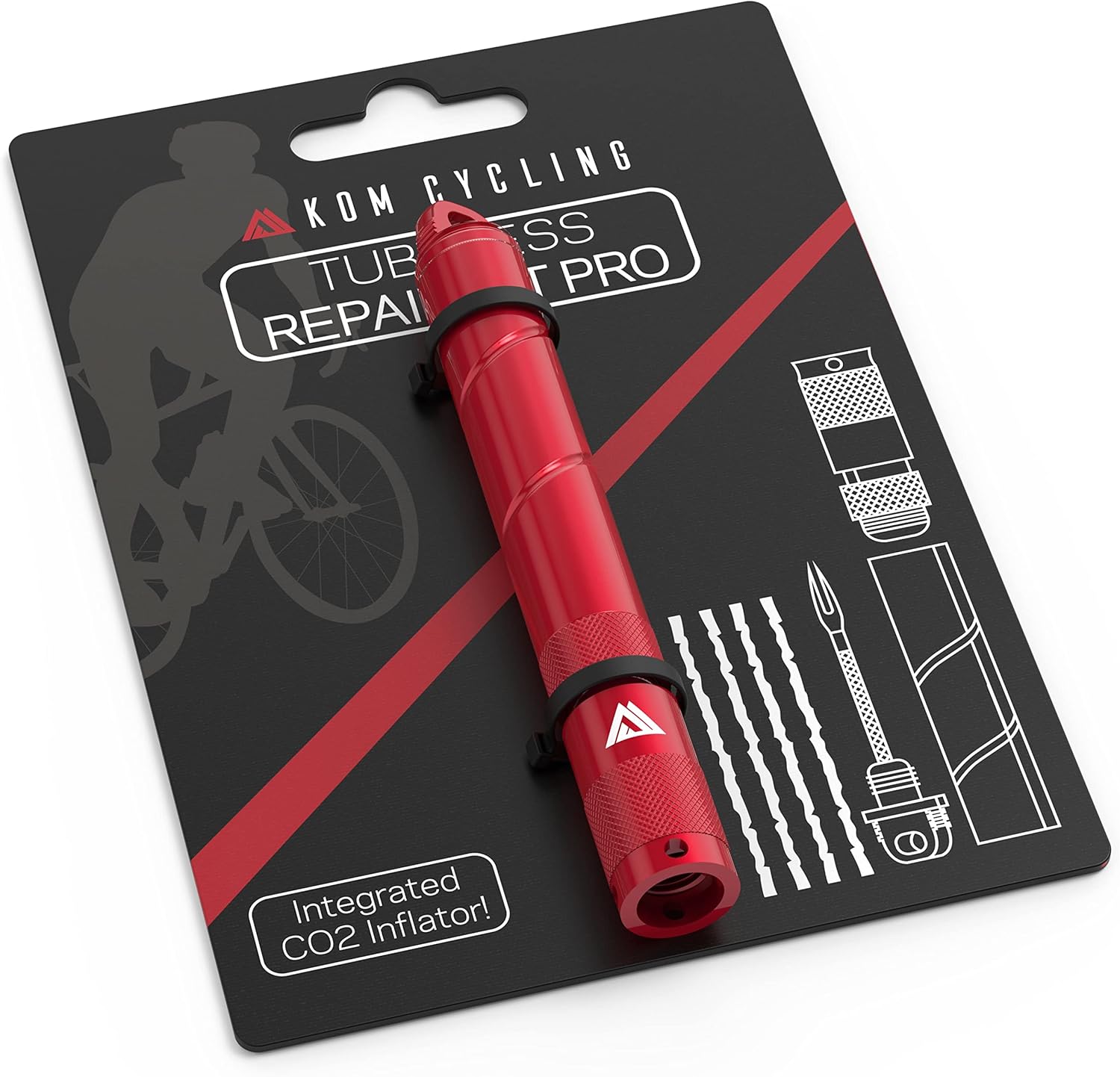 Tubeless Tire Repair Kit for Bikes 8 Colors! Fixes Mountain Bike and Road Bicycle Tire Punctures
