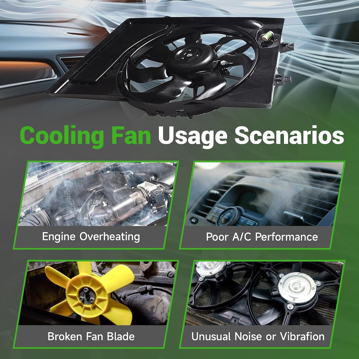munirater Radiator Cooling Fan Replacement for Elantra 2017-2019 HY3115156