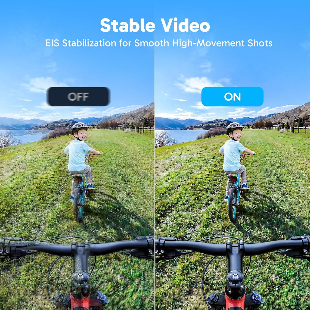Brave 4 Action Camera 4K 30fps with 64GB MicroSD Card Bundle | 20MP EIS WiFi 170° FOV 5X Zoom Waterproof Underwater