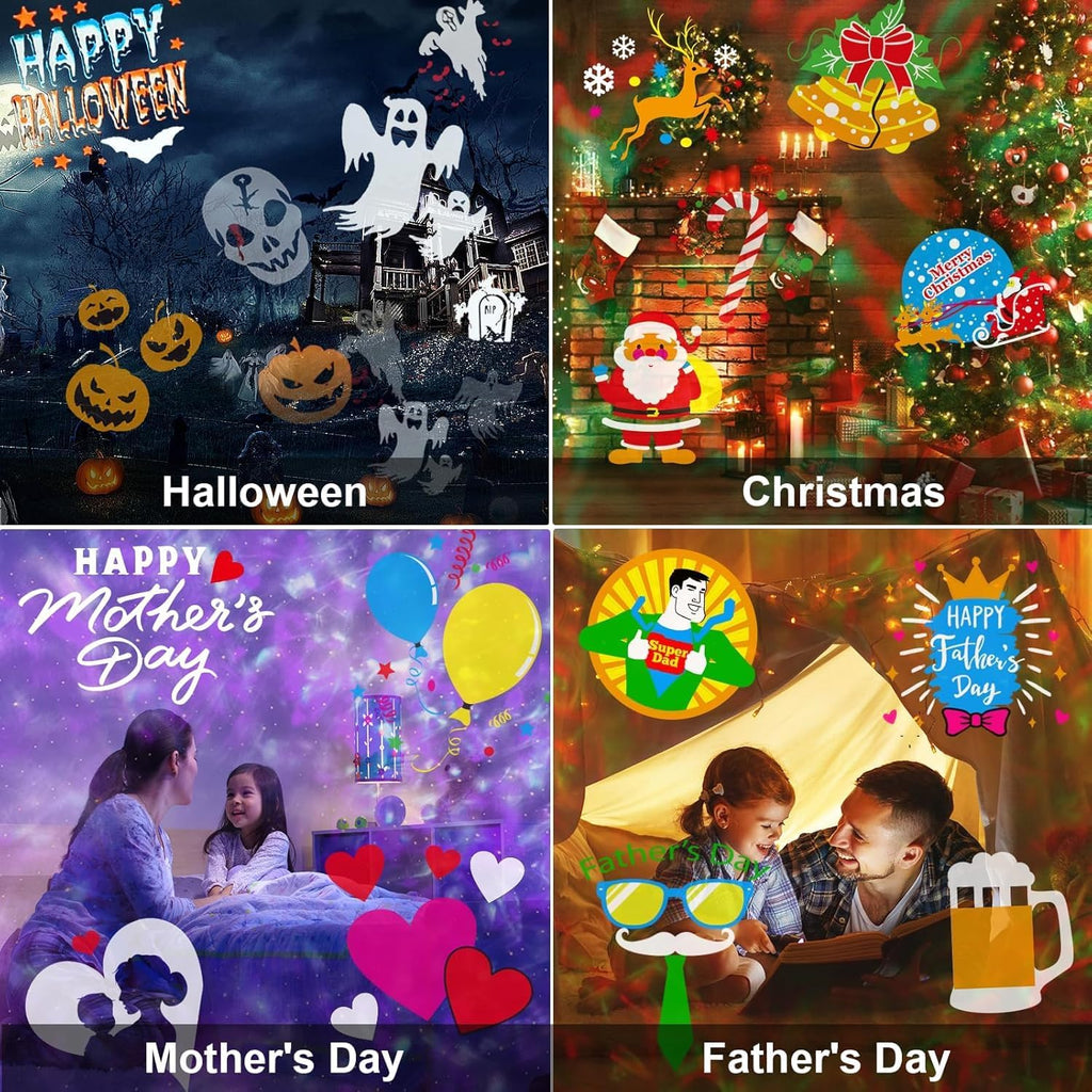 Brighter Halloween Decorations Projector Lights, 2026 Upgraded Holiday Projectors, Christmas Projector with 19 HD