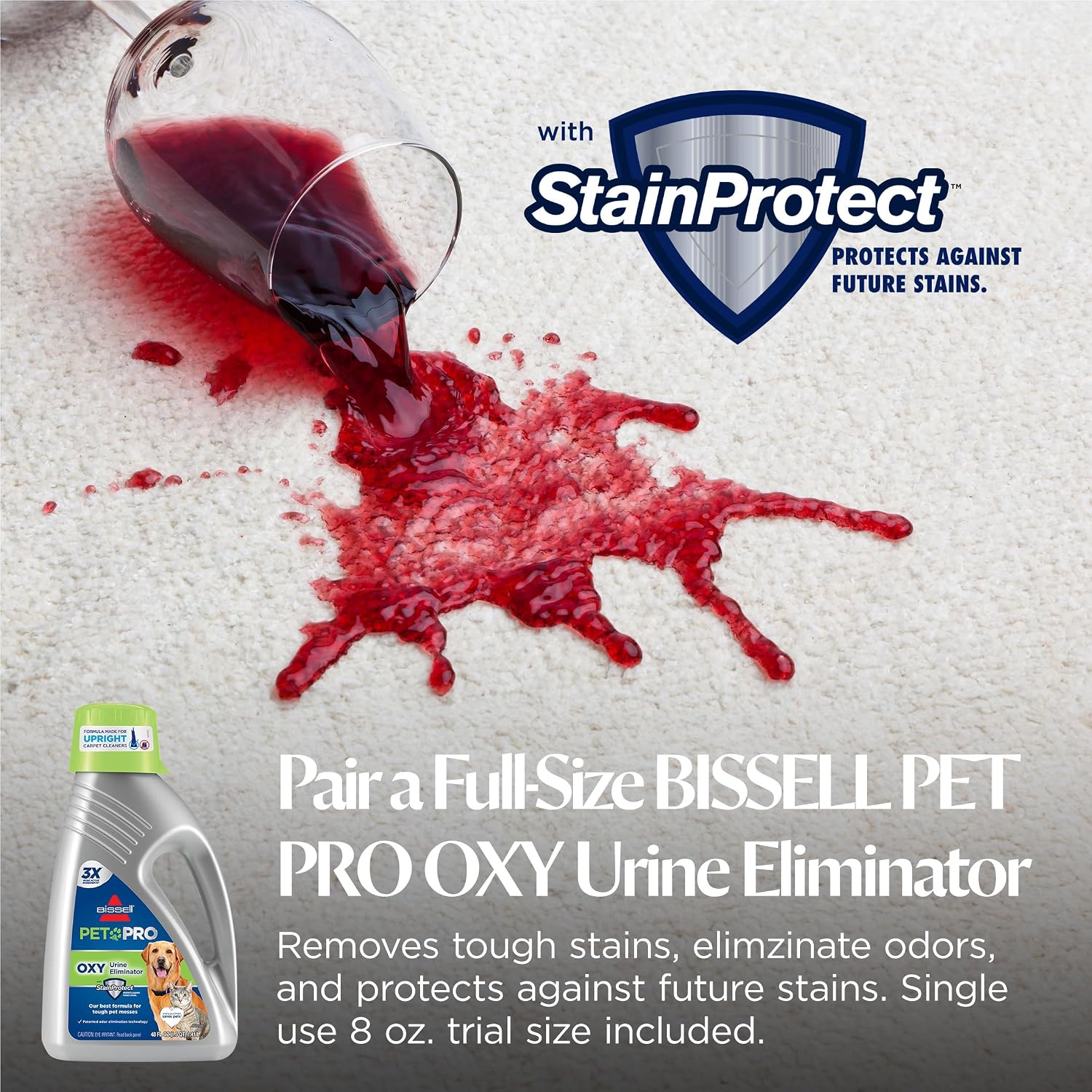 TurboClean Upright Carpet Cleaner, OXY Formula, 3952 | Pro Max Clean & Protect formula; Oxy Urine Eliminator