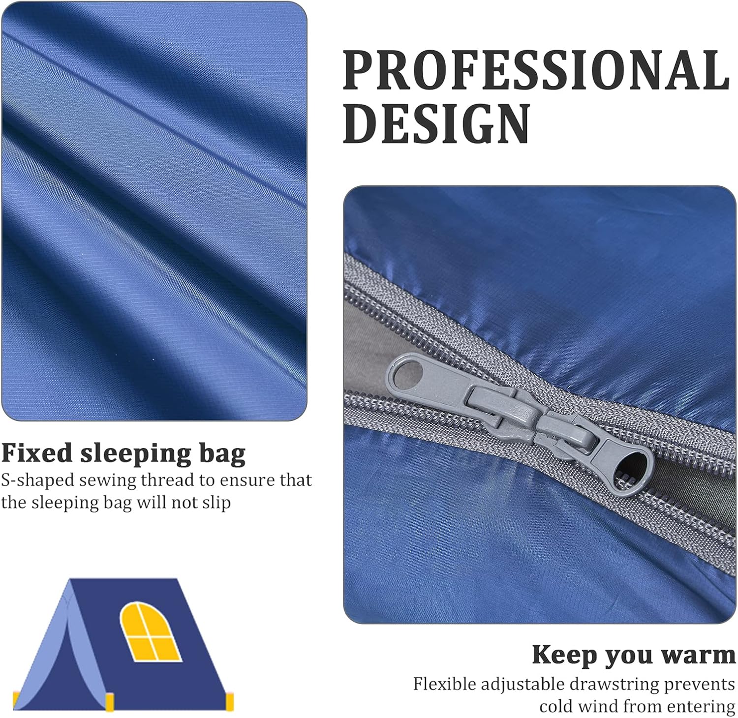 Warm Weather Sleeping Bag - Portable, Waterproof, Compact Lightweight, Comfort with Compression Sack - Great for