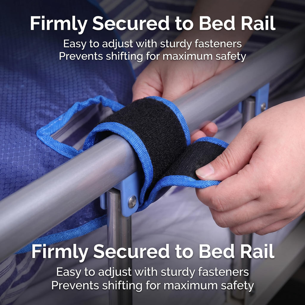 Patient Turning Transfer Belt with Hook & Loop Closure, Breathable Mesh Nursing Sling for Bedridden Elderly
