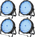 LED Par Lights 54 x 1.5W, RGB Stage Lights DMX DJ Lighting Sound Activated with Stand, Strobe Light & Wash Par