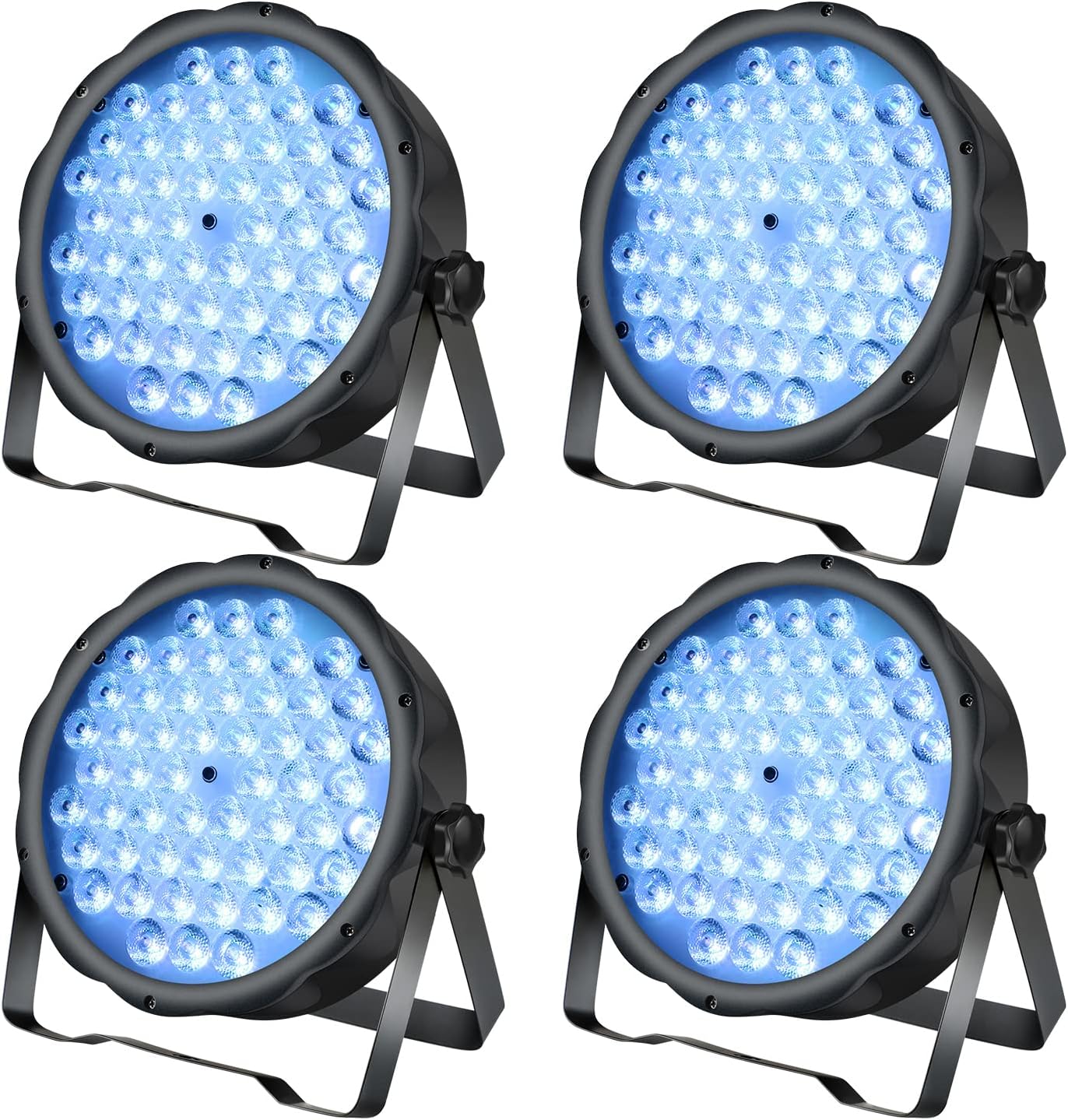 LED Par Lights 54 x 1.5W, RGB Stage Lights DMX DJ Lighting Sound Activated with Stand, Strobe Light & Wash Par