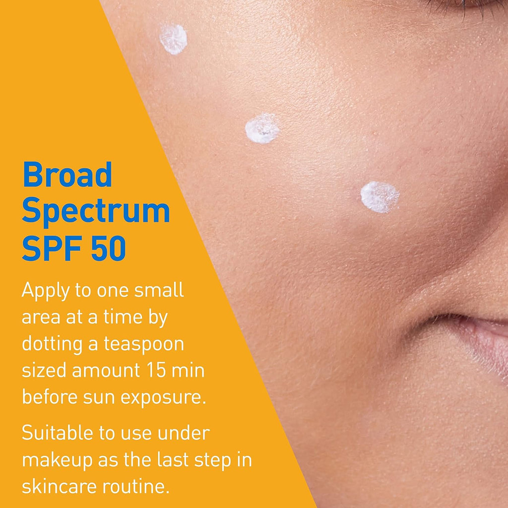 100% Mineral Sunscreen SPF 50, Face sunscreen With Zinc Oxide & Titanium Dioxide, Hyaluronic Acid + Niacinamide +
