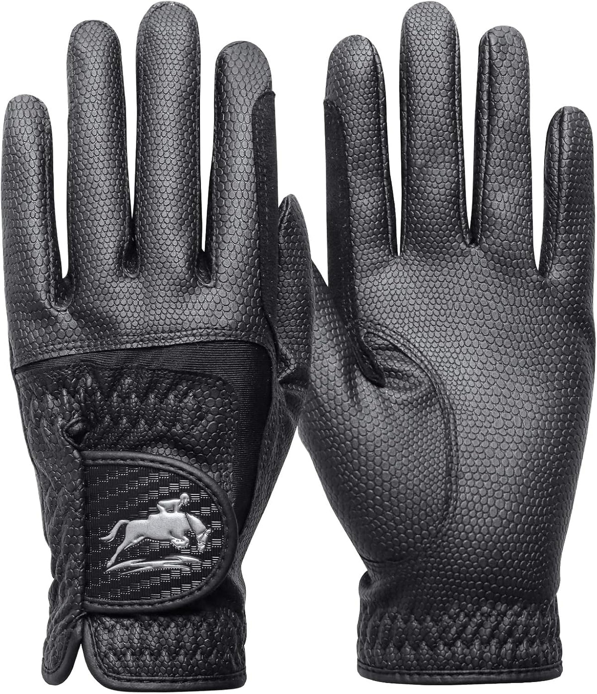Horse Riding Gloves Women Premium Pu Leather Equestrian Horseback Comfortable Grip Ladies Girls Glove Lightweight