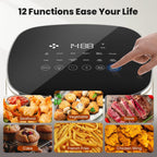 Air Fryer, 6QT Square Airfryer with Visual Window, 400°F Fast Heating Air Fryers Oven with Timer, Auto-Off, Non Toxic