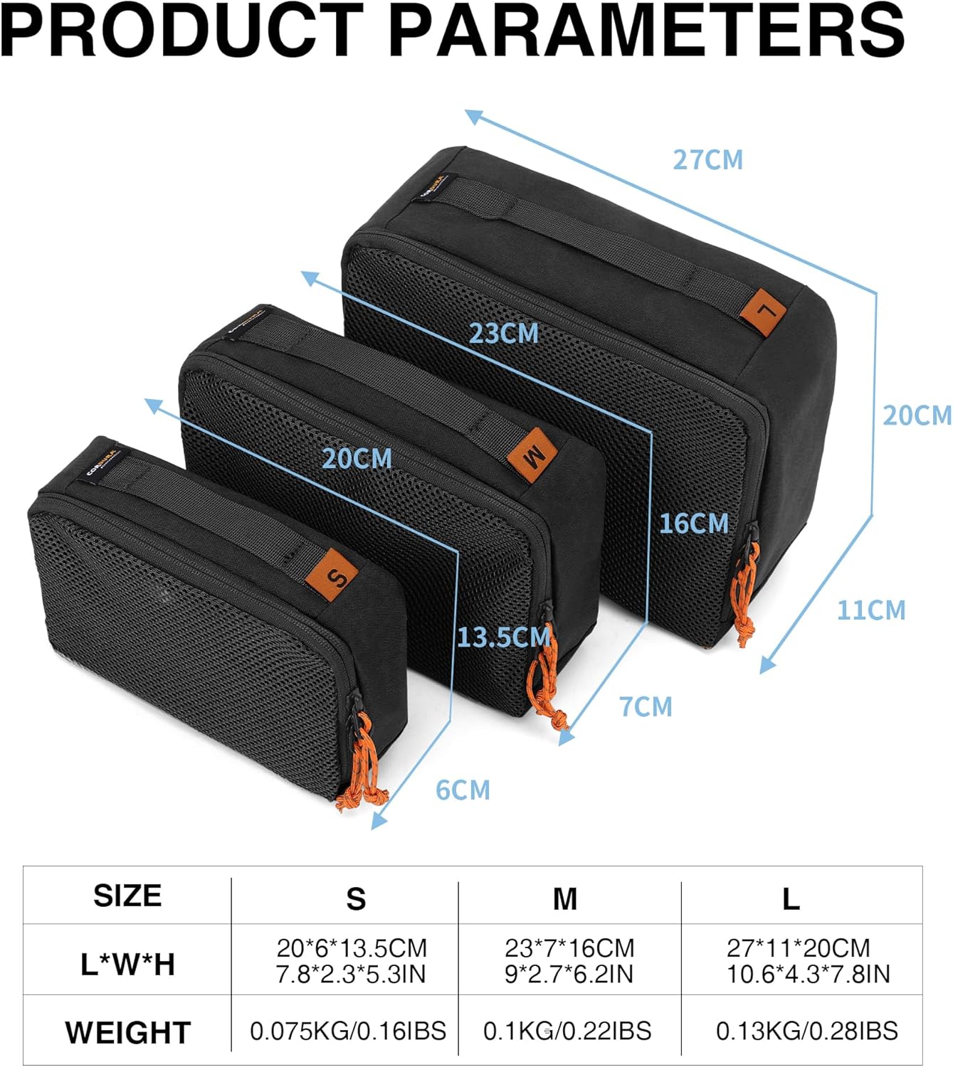 Packing Cubes for Travel, 3 Pack Cordura Tactical Luggage Organizer Bags Set for Outdoor Camping,Backpacking,Hiking