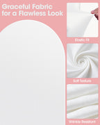 Arch Backdrop Stand and Cover Set, Metal, 7.2 ft, White
