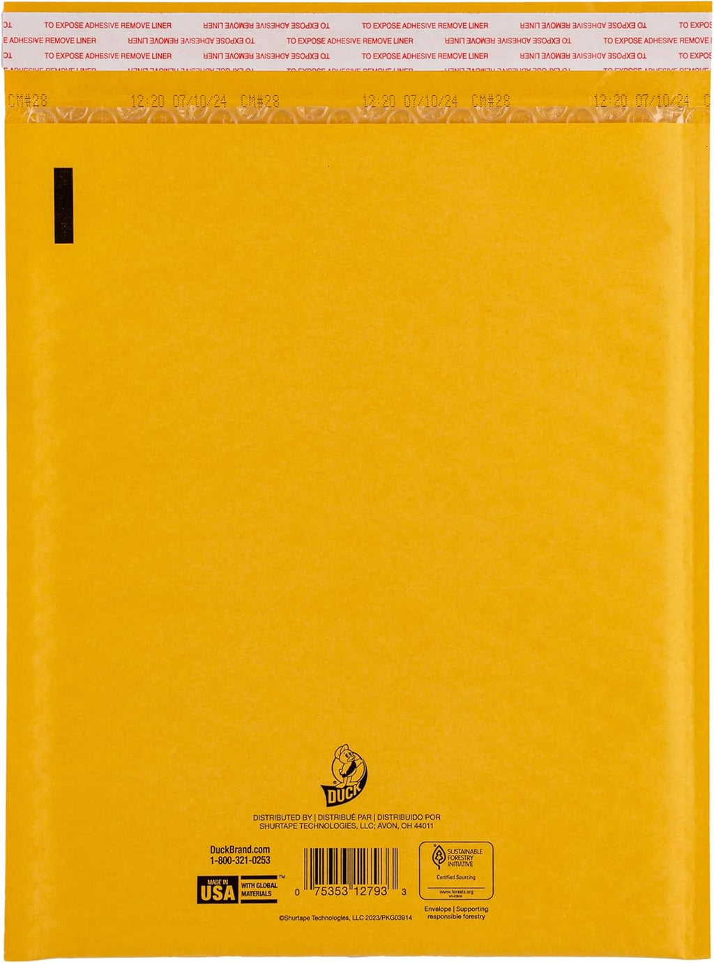 Brand #2 Kraft Bubble Mailer, Manila, 8.5 inch x 11 inch, 25 Pack