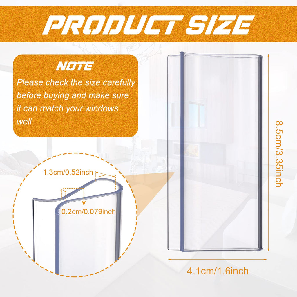 8 Pieces Plastic Shade Pulls for Roller Shades Handles, Clear