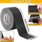 2" x 60 ft Rubber Grip Tape, Black, for Handles & Tools