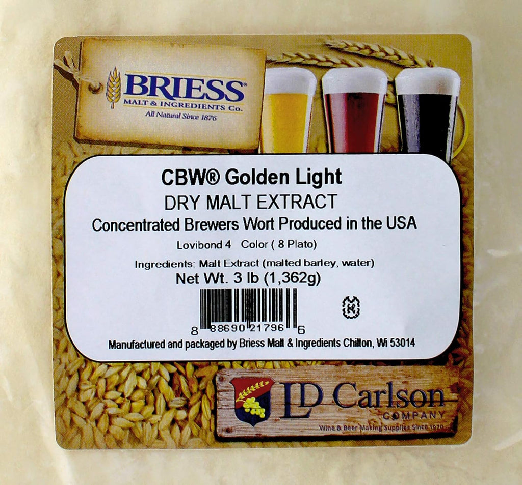 HOZQ8-875 Dried Malt Extract- Golden Light- 3 lb.