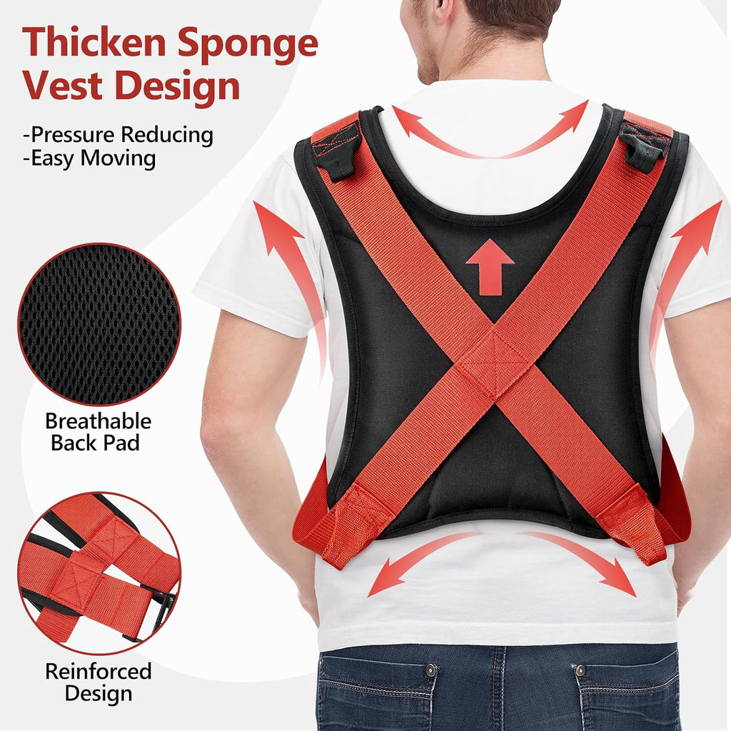 Moving Straps 1 Person-Back Carry, Lifting Straps Moving Free Your Arms, Heavy Duty Strap for Appliance, Thicken