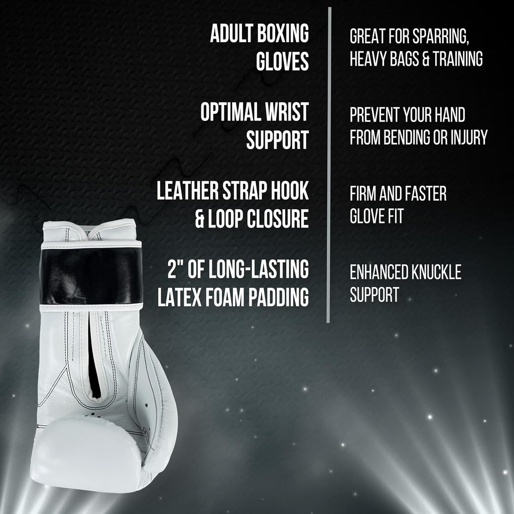 Training Boxing Gloves, 16oz, with Hook and Loop Closure | Sparring and Heavy Punching Bags, Men and Women, MMA