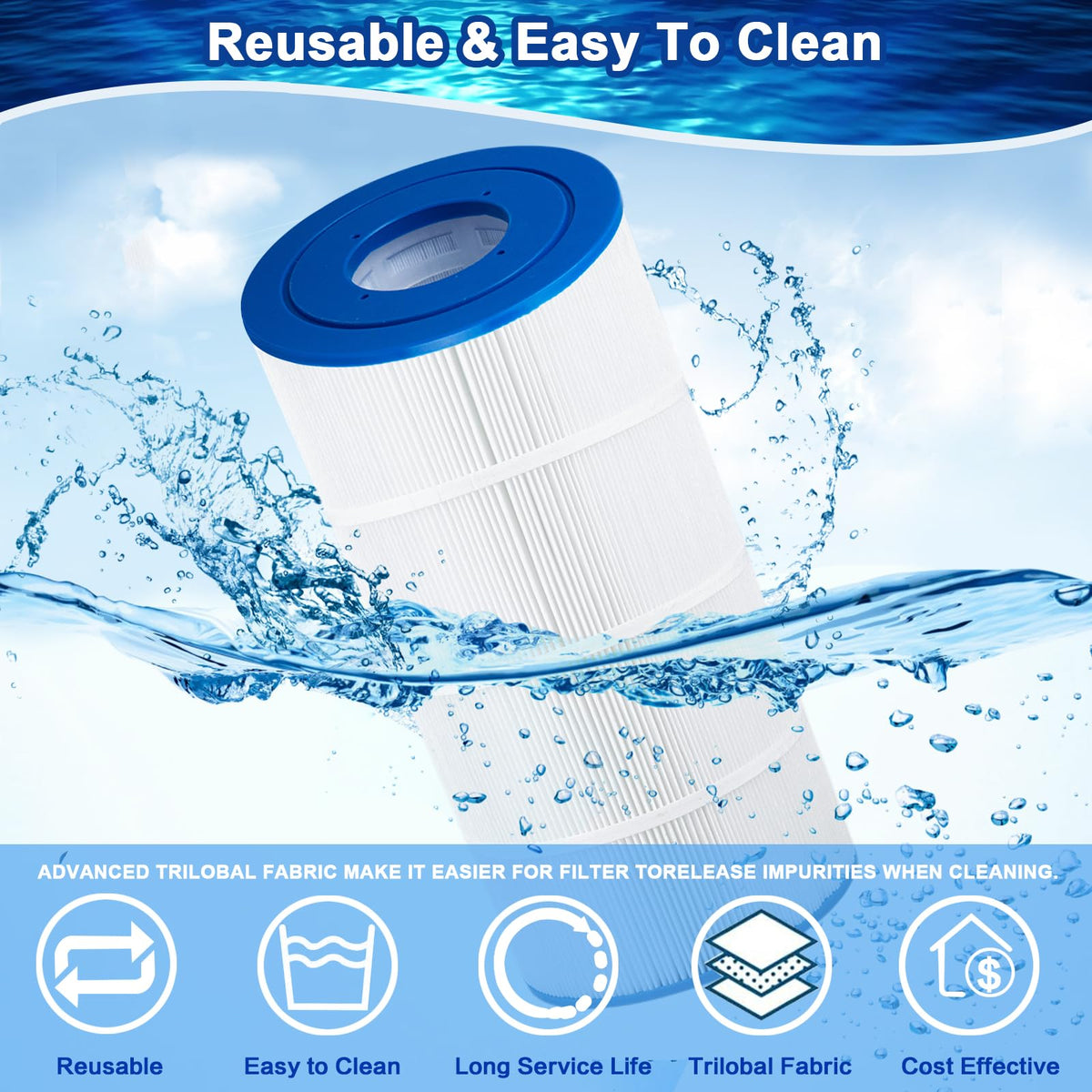 Pool Filter Cartridge Compatible with Hayward Star-Clear CX900RE