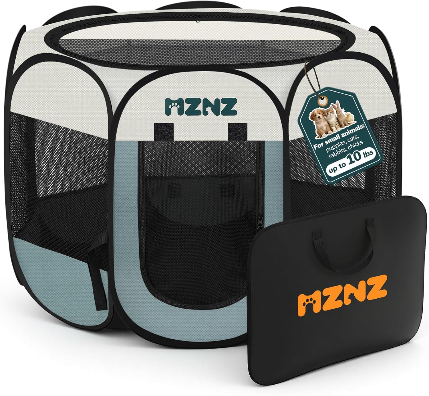 Dog Cat Playpen, Portable Small Animal Playpen Crate Indoor for Dogs Cats Rabbits, Foldable Guinea Pigs Bunny Cage