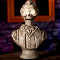Halloween Animatronics Talking Stone Statue Decorations, Animated Props with Sound & Motion Activated, Mouth Moving