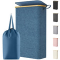 65L Slim Laundry Hamper with Lid and Removable Bag, Dark Blue