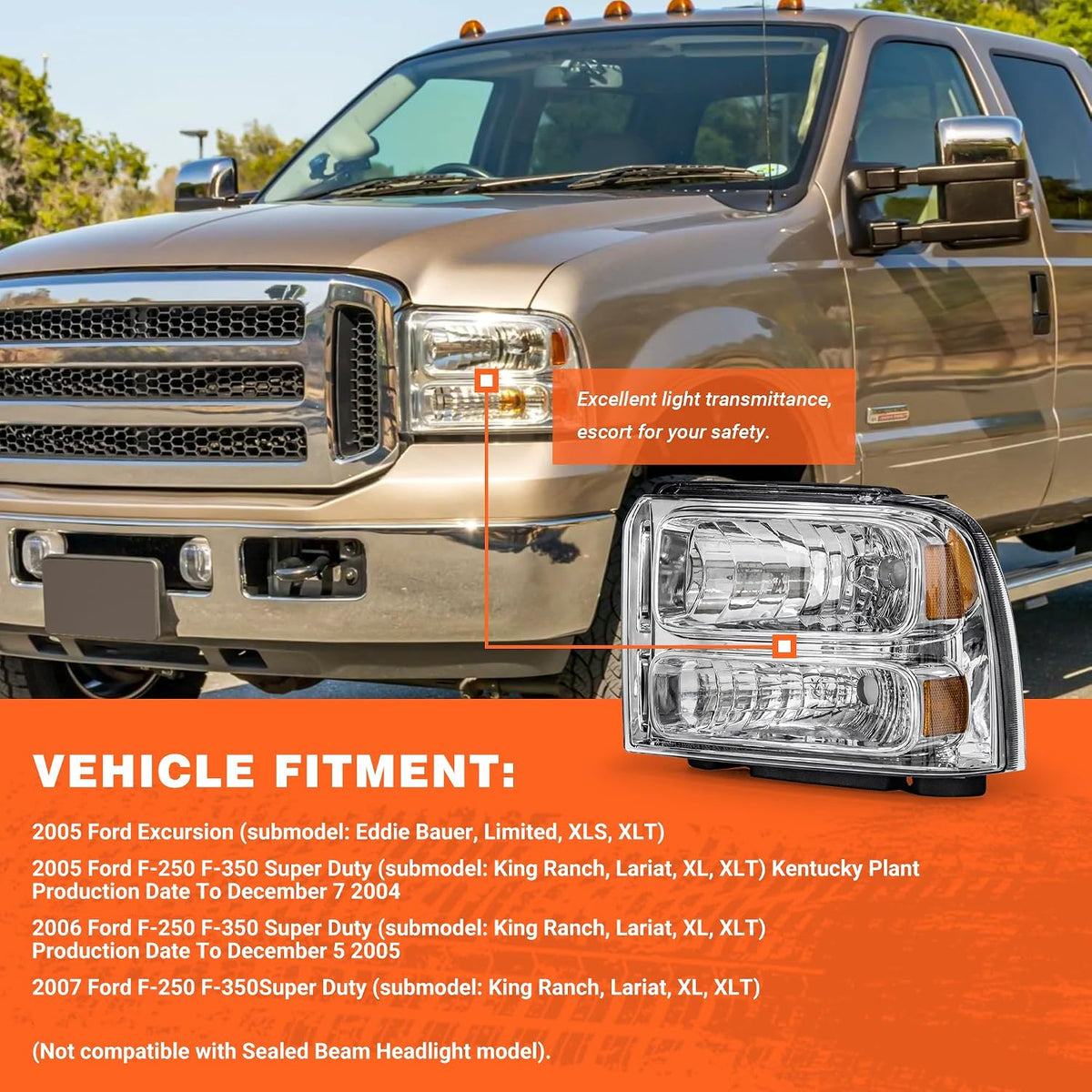 for 2005-2007 Ford Super Duty Headlights