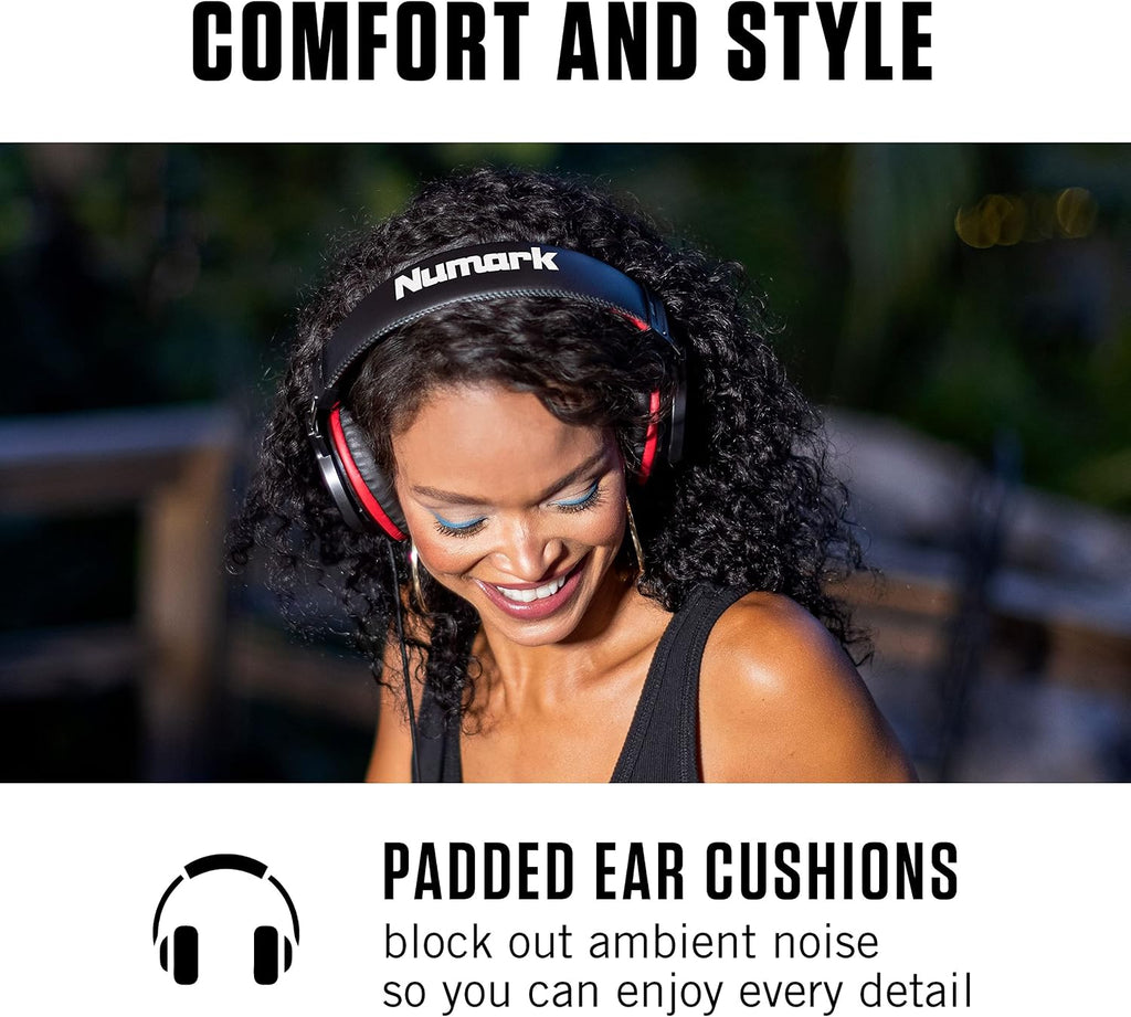 HF175 Closed-Back DJ Headphones | 40mm Drivers, Flexible Headband, Swivel Cups, Closed-Back Design, 3m Cable