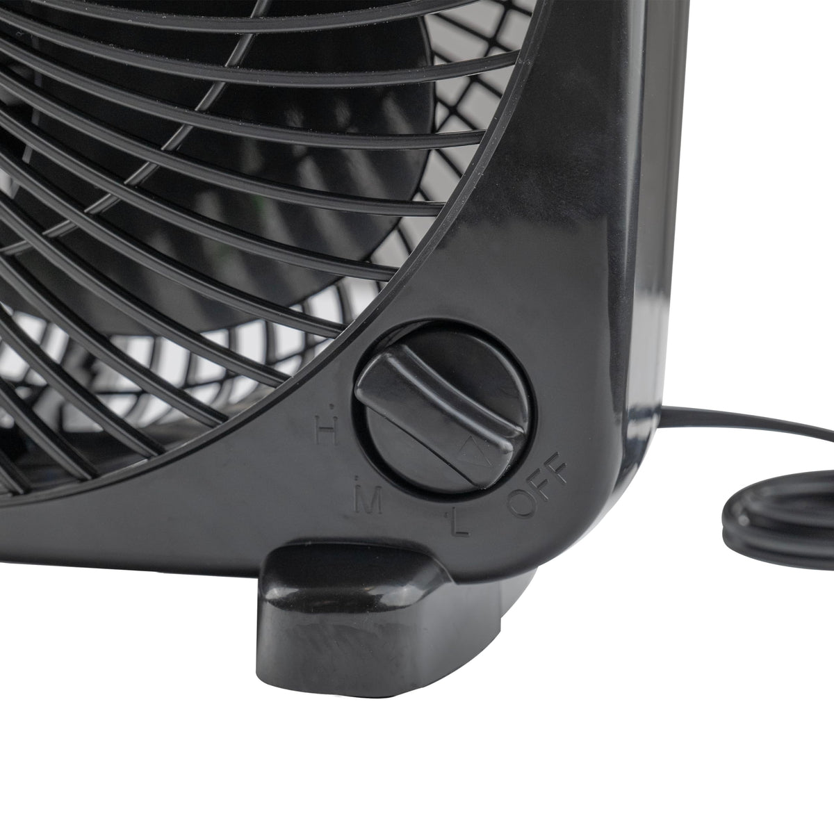 9-inch Portable Box Fan, Black
