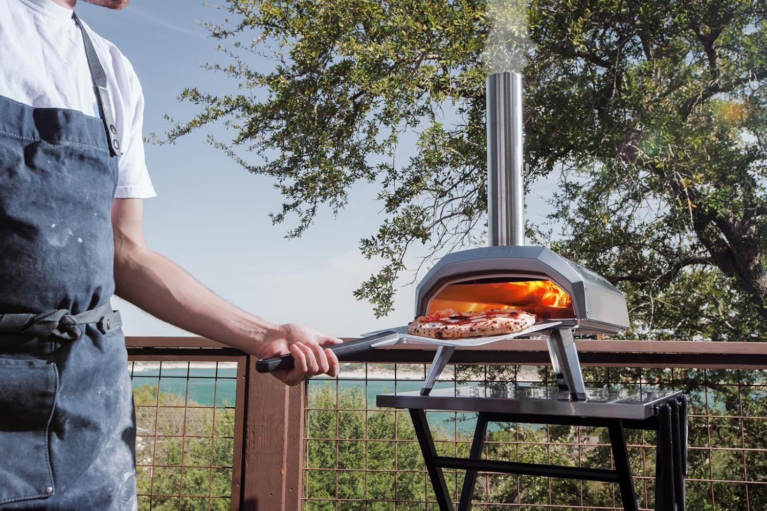 Karu 12 Multi-fuel Outdoor Portable Pizza Oven - Reaches 950°F and Cooks 12 Inch Pizzas in 60 Seconds. Versatile Wood