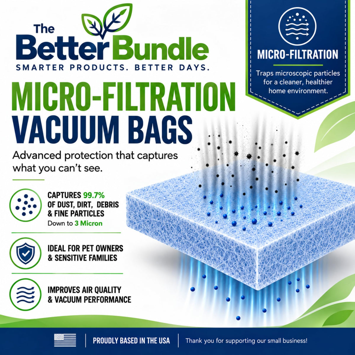 20-Pack Micro-Filtration Vacuum Bags Compatible with Windsor Sensor S12