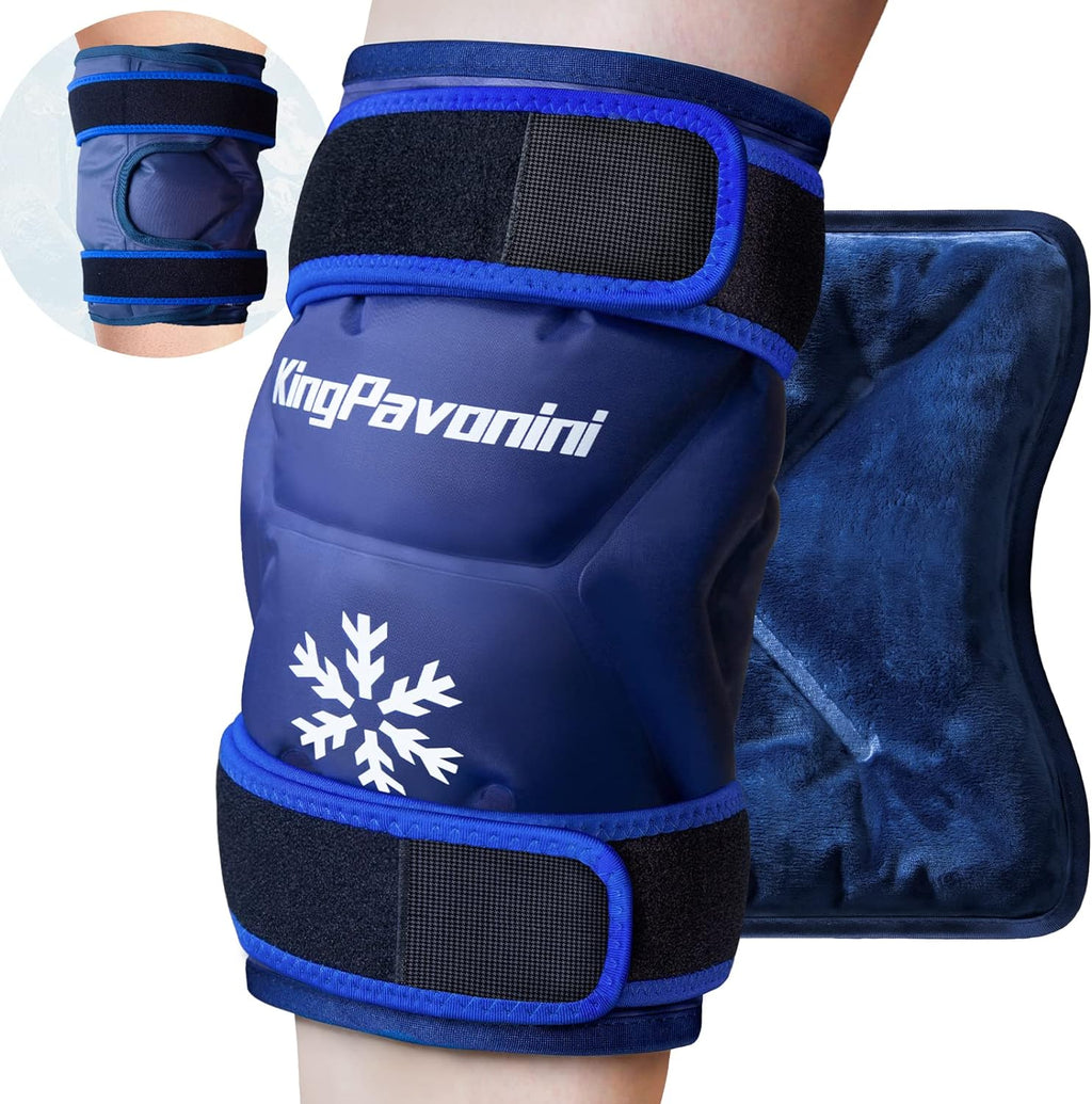XXL Knee Ice Pack Wrap Around Entire Knee, 1 Pack, Blue