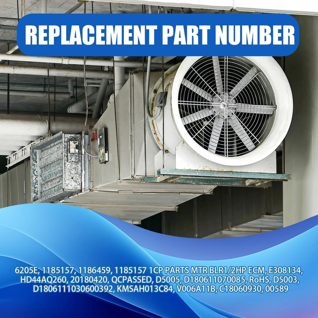 NiwNiw 6205E 1/2 HP ECM X-13 Furnace Blower Motor Replacement, Plug-and-Play, No Programming Required, 1075 RPM, 208/230V, 3.8A Multi-Speed Constant Torque, for Trane, American Standard, Carrier & ICP