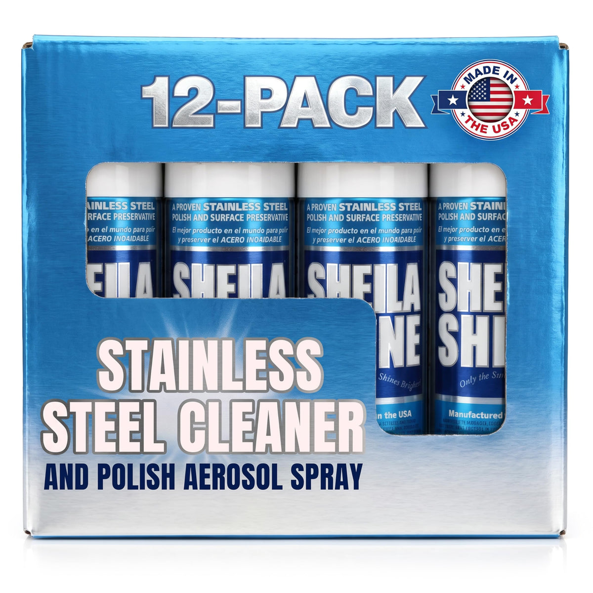 Stainless Steel Cleaner & Polish, Aerosol Spray, 12 x 10oz