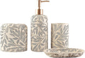 Bathroom Accessories Set,Toothbrush Holder,Farmhouse Bathroom Decor,4 Pcs Resin Gift Set Apartment Necessities