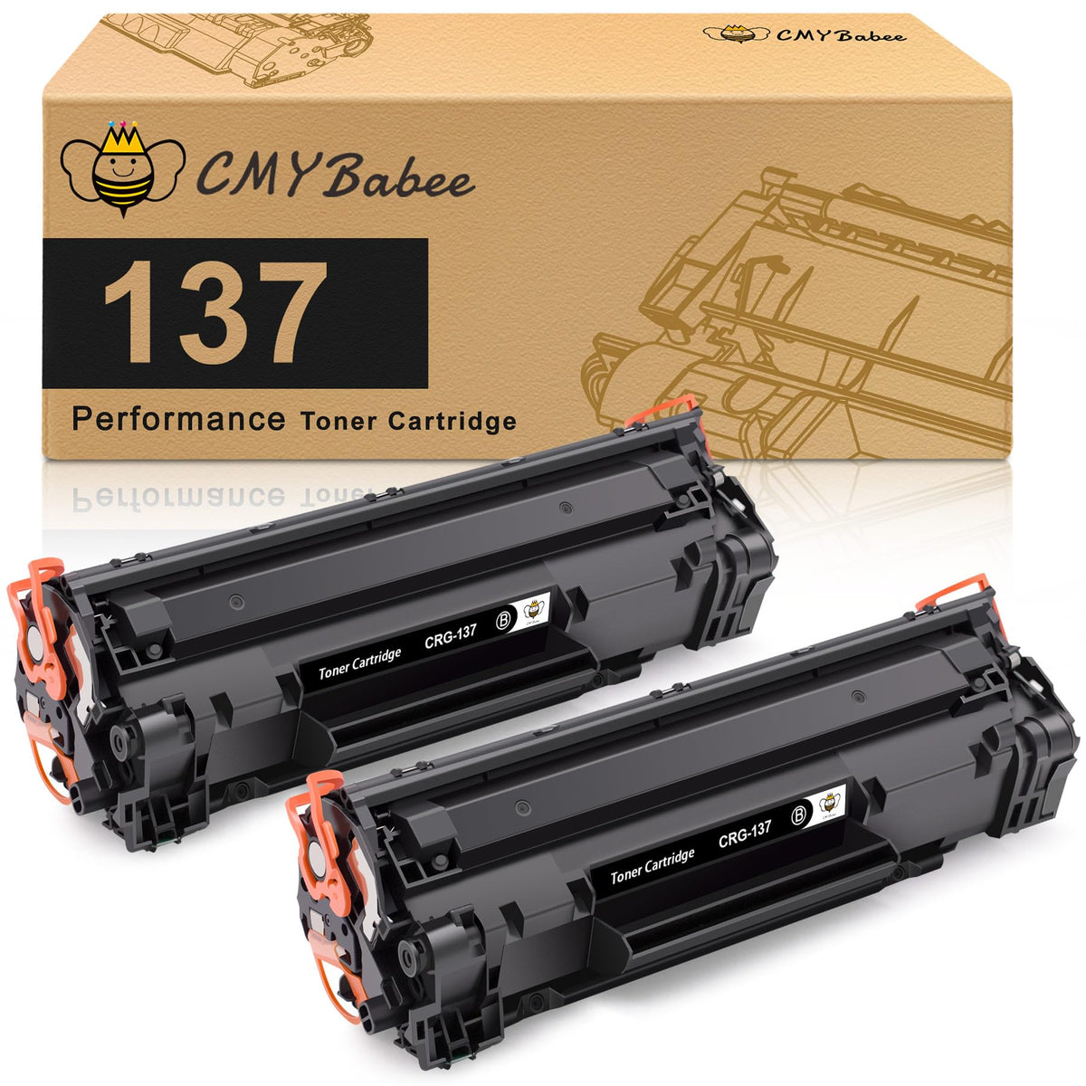Compatible for Canon 137 Black Toner Cartridge 2 Pack