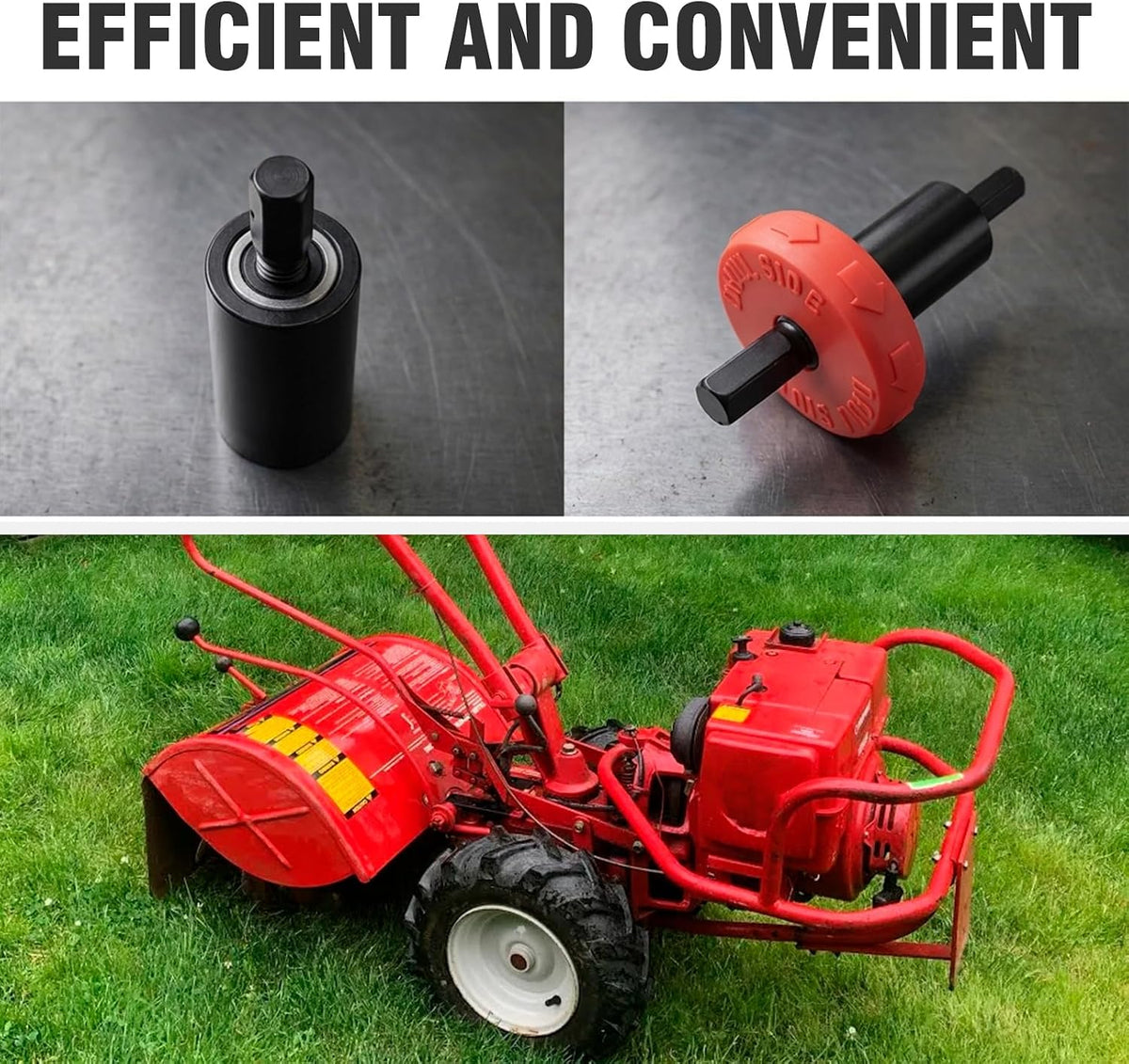 Electric Start Drill Bit, Engine Lawn Mower Jump Starter Adapter Replacement for Troy bilt, Replacement for Craftsman Speed Start bit, no Manual Pull to Start