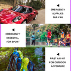 First Aid Kit 300PCS Car Home Camping Essentials Purple 1st Aid