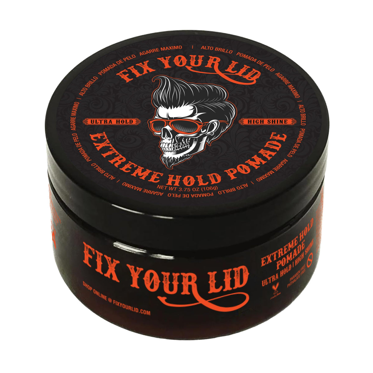 Extreme Hold Hair Pomade for Men, High Shine, 3.75 oz