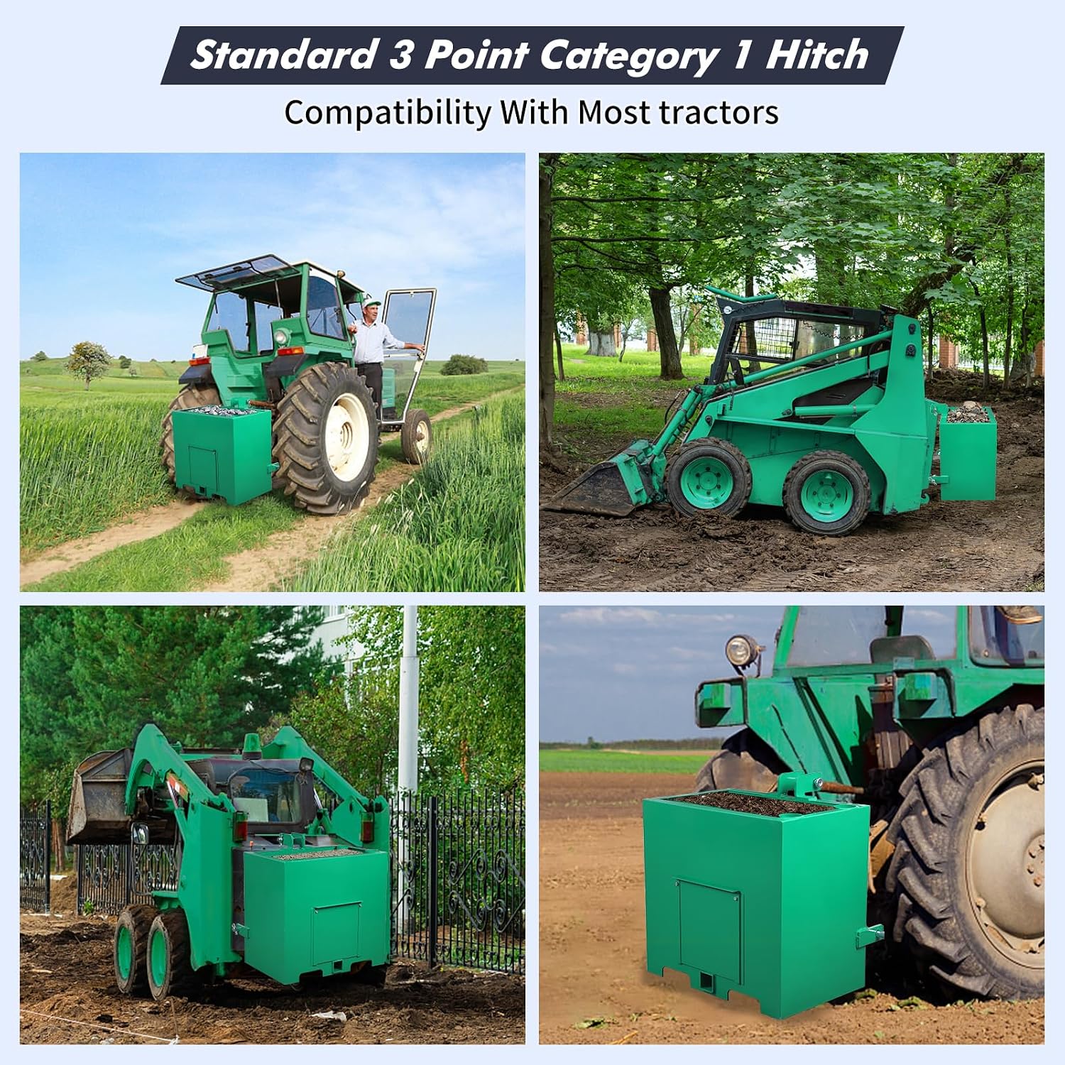 3 Point Ballast Box, 800lbs Capacity Standard 2 in3 Point Ballast Box 800lbs Capacity Standard 2 Inch Hitch Receiver