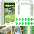 67pcs Garden Mesh Netting Kit,6 Sets Wide Garden Hoops with 10x20 ft Garden Covers Bird Netting& 12 Clips, Garden