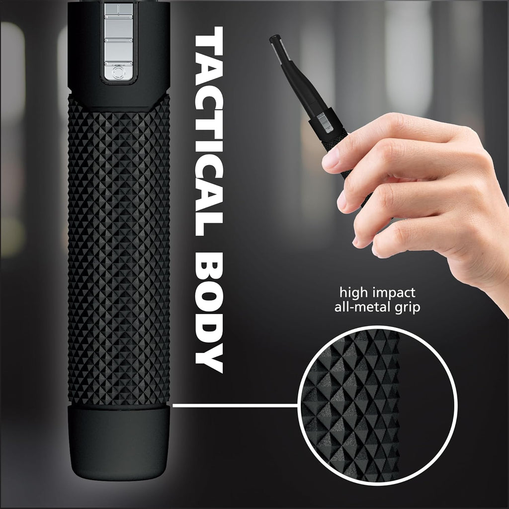 Manscaper 2-in-1 Lithium Battery Eyebrow & Nose Hair Trimmer for Men