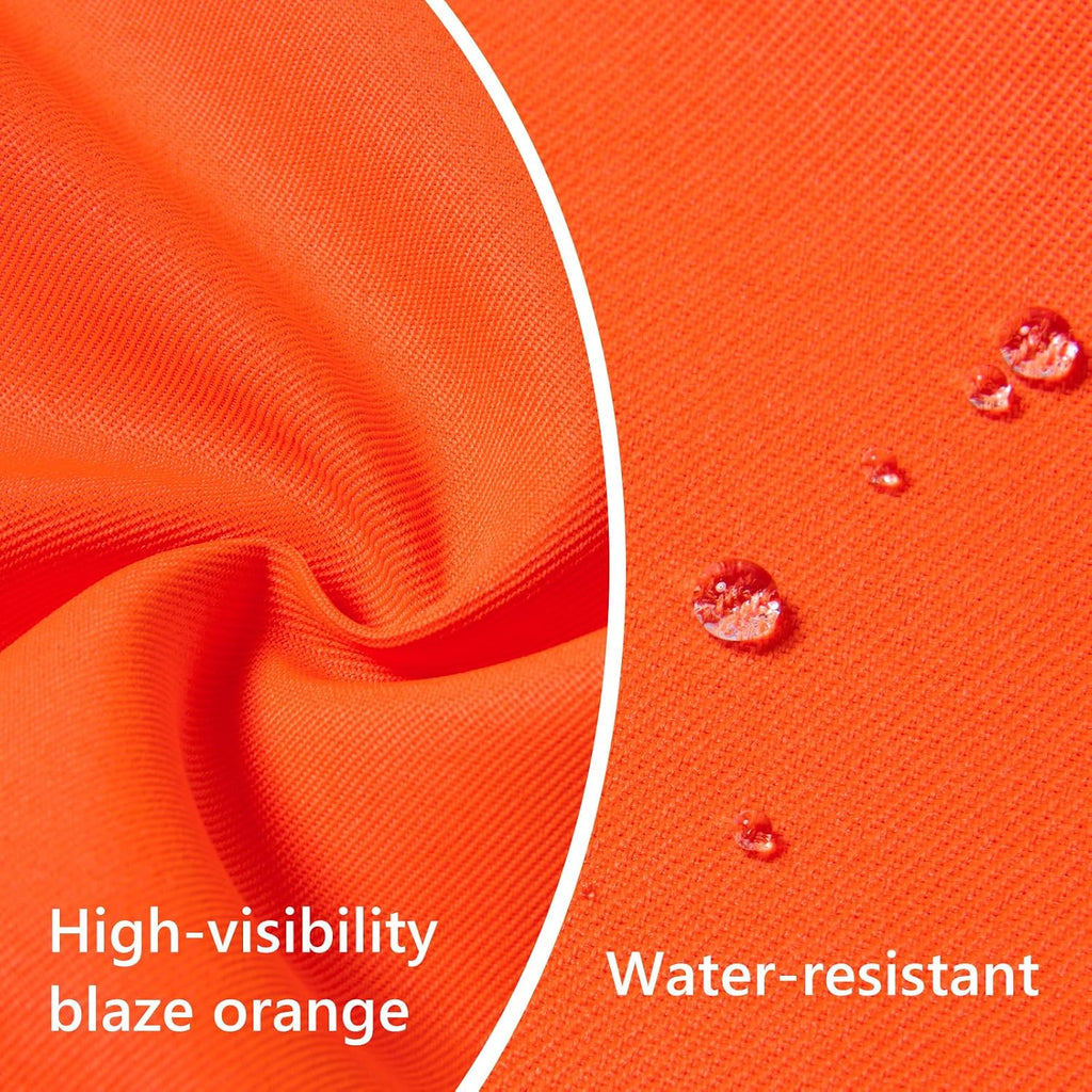 Blaze Orange Hunting Safety Vest & Baseball Hat Unisex Highly Visible Water Resistant Quick Dry for Fishing Hiking