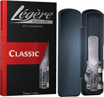 Légère Reeds - Alto Saxophone Reed, Classic, Strength 3.00 (AS3.00) - Easy-playing, Durable, Synthetic Student