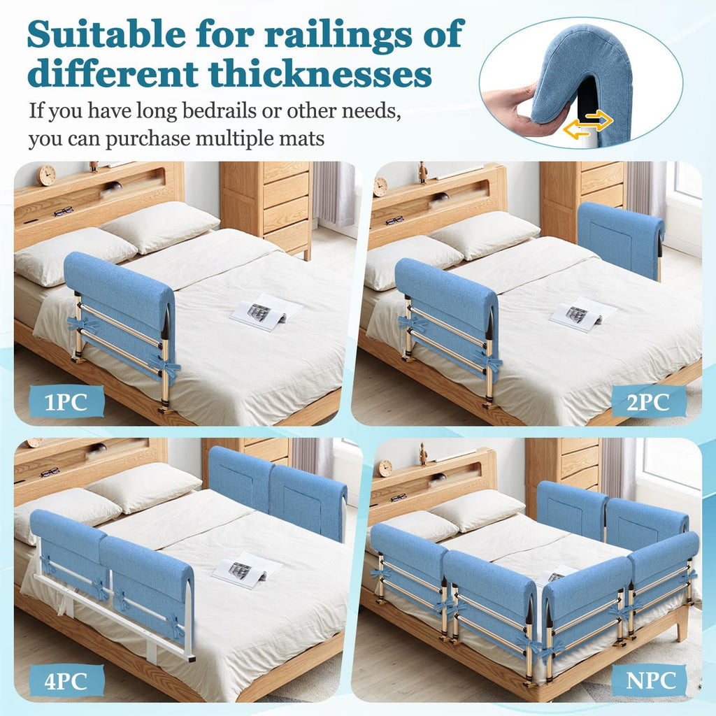 Hospital Bed Rail Covers Padded Foam Bed Rail Bumper Padding Elderly Adults Bedside Fall Protector Pads Seniors