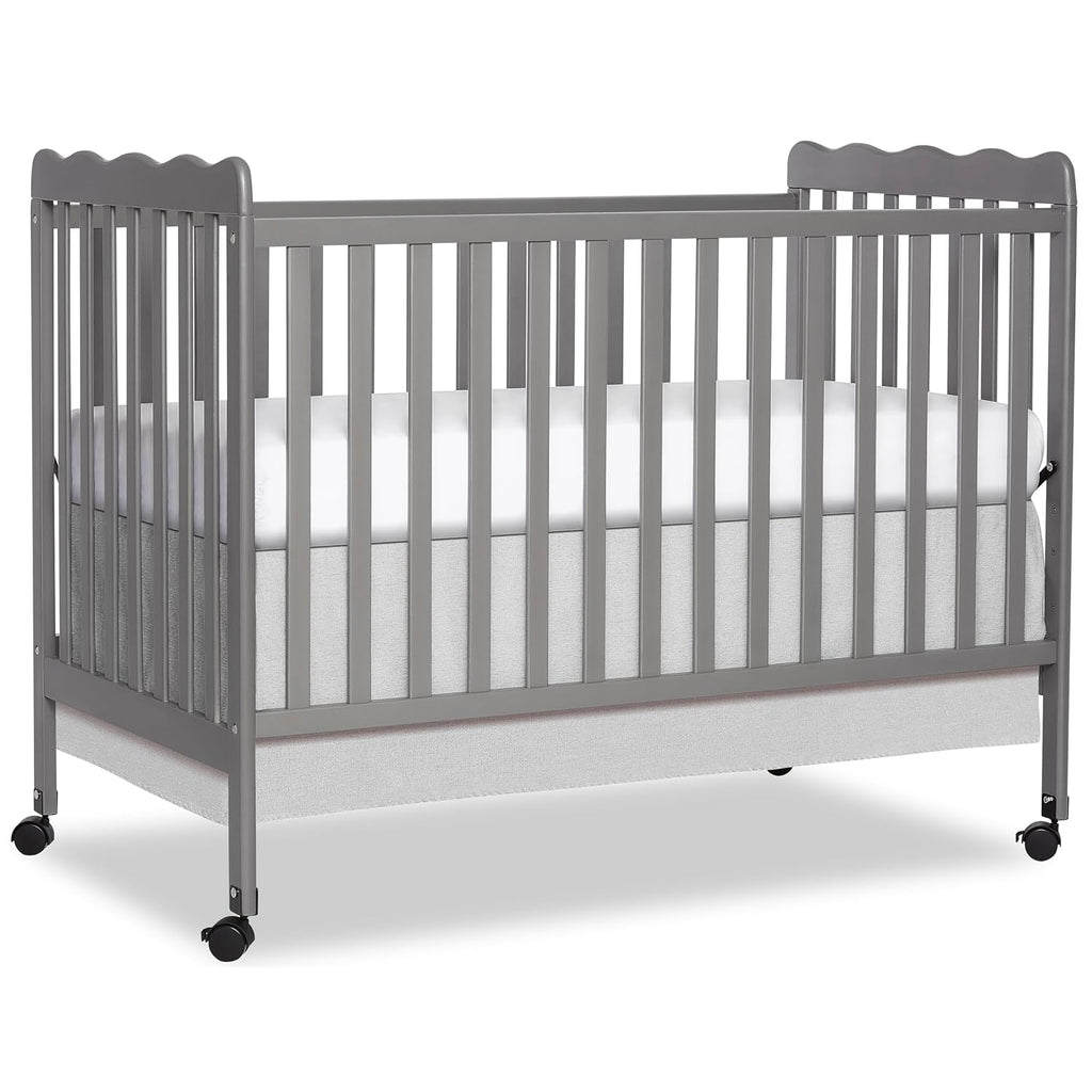 Carson Classic 3-in-1 Convertible Full-Size Baby Crib in Steel Grey, GreenGuard Gold & BSA, 4 Mattress Heights