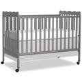 Carson Classic 3-in-1 Convertible Full-Size Baby Crib in Steel Grey, GreenGuard Gold & BSA, 4 Mattress Heights