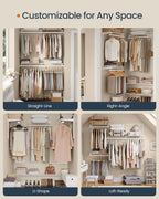 Closet System, Closet Insert Organizer, 3-6 ft Closet Shelves