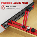 Stair Tread Template Tool with Triangular Brace and Edge Flip Stops