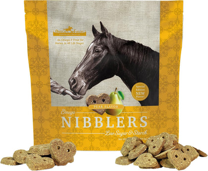 Omega Nibblers Low Sugar & Starch Horse Treats, Pear Flavored (3.5 lb)