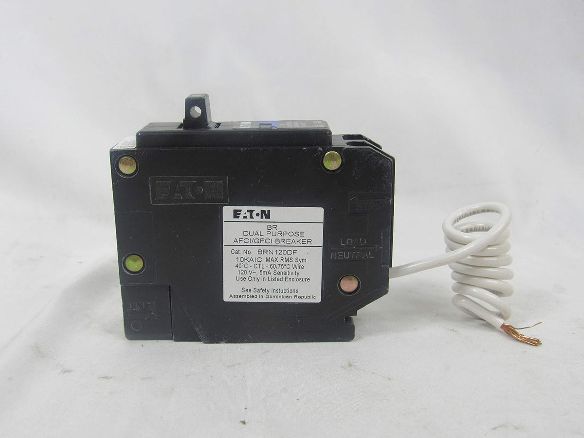 BRN120DF Breaker, 20A, 1P, 120/240V, 10 kAIC, Type BR AFCI/GFCI (Original version, 2-Pack)