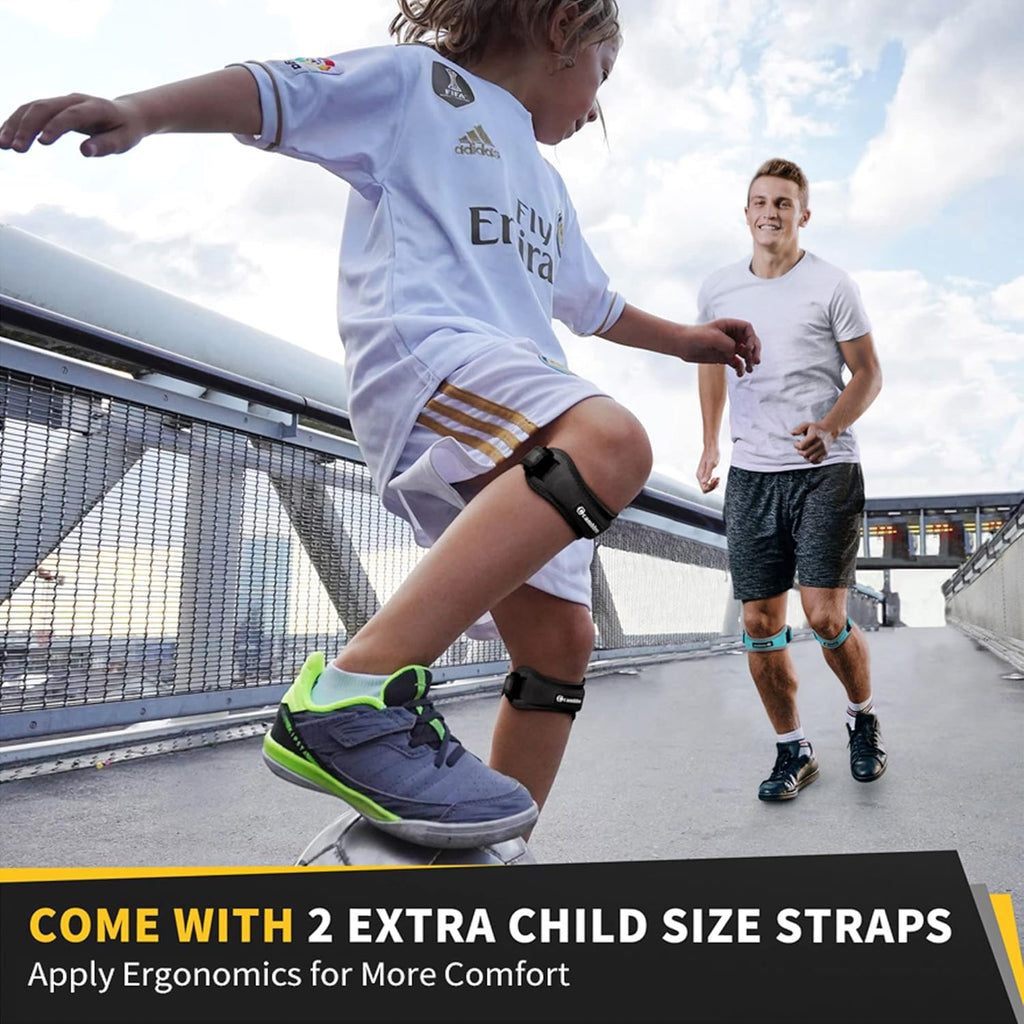 2 Pack Patella Tendon Knee Straps, Knee Brace for Women & Men with Extra Straps, Patella Bands for Pain Relief